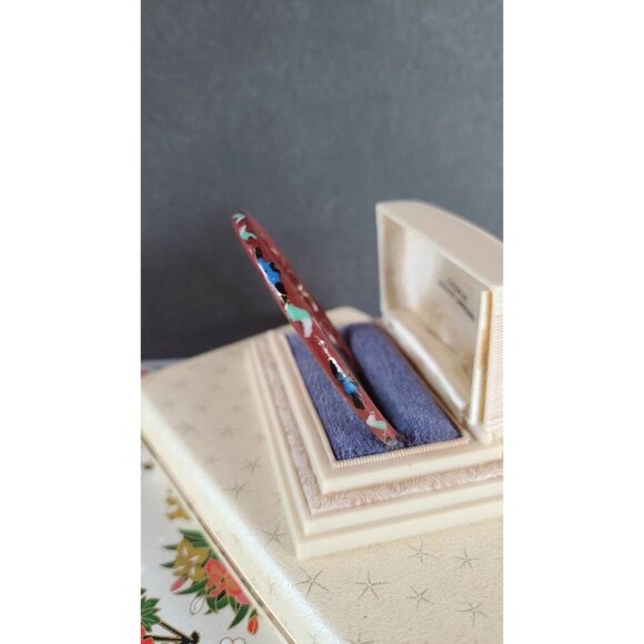 Desert Red Cloisonne Enamel Bangle - Picture 2 of 10